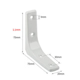 Maxbell 2xHeavy Duty Shelf Bracket Wall Hanging Shelve L Shaped Brackets White 3Inch