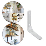 Maxbell 2xHeavy Duty Shelf Bracket Wall Hanging Shelve L Shaped Brackets White 4Inch