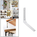 Maxbell 2xHeavy Duty Shelf Bracket Wall Hanging Shelve L Shaped Brackets White 6Inch