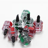 Maxbell 2xPortable Screwdriver Kit Repair Tools Transparent Handle Precision Repair Red