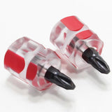 Maxbell 2xPortable Screwdriver Kit Repair Tools Transparent Handle Precision Repair Red