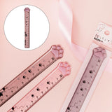 Maxbell 2xCute Student Ruler Cat Paw-shaped Measuring Scale Clear Scale Accessories Gray