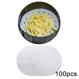 Maxbell 2xAir Fryer Lining Paper 100 Pack Perforated Parchment Steam Paper Round 20cm