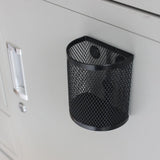 Magnetic Pencil Holder Black Mesh Basket for Locker Refrigerator Table semicircle