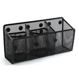 Magnetic Pencil Holder Black Mesh Basket for Locker Refrigerator Table semicircle