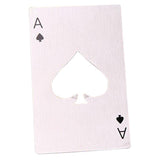 Maxbell 2xMultifunction Credit Card Size Bottle Openers Sturdy Ace Poker Opener Silver