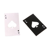 Maxbell 3xMultifunction Credit Card Size Bottle Openers Sturdy Ace Poker Opener Silver