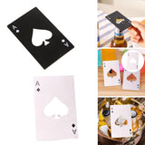 Maxbell 3xMultifunction Credit Card Size Bottle Openers Sturdy Ace Poker Opener Silver