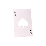 Maxbell 2xMultifunction Credit Card Size Bottle Openers Sturdy Ace Poker Opener Silver