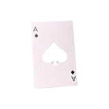 Maxbell 4xMultifunction Credit Card Size Bottle Openers Sturdy Ace Poker Opener Silver