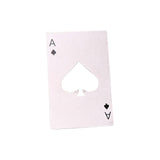 Maxbell 4xMultifunction Credit Card Size Bottle Openers Sturdy Ace Poker Opener Silver