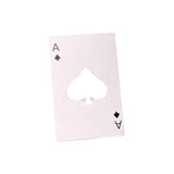 Maxbell 2xMultifunction Credit Card Size Bottle Openers Sturdy Ace Poker Opener Silver