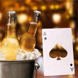 Maxbell 2xMultifunction Credit Card Size Bottle Openers Sturdy Ace Poker Opener Silver