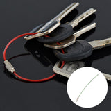 Maxbell 2xWire Keychain Cable 6inch Stainless Steel Hiking for Key Fobs Jewelry DIY Green