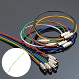 Maxbell 4xWire Keychain Cable 6inch Stainless Steel Hiking for Key Fobs Jewelry DIY Green