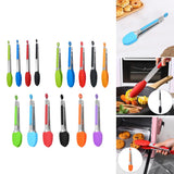 Maxbell 3xKitchen Tongs with Silicone Tips Food BBQ Cooking Utensil 7 inch Green