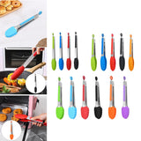 Maxbell 3xKitchen Tongs with Silicone Tips Food BBQ Cooking Utensil 7 inch Green