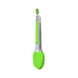 Maxbell 3xKitchen Tongs with Silicone Tips Food BBQ Cooking Utensil 7 inch Green