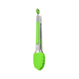 Maxbell 3xKitchen Tongs with Silicone Tips Food BBQ Cooking Utensil 7 inch Green