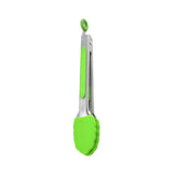 Maxbell 3xKitchen Tongs with Silicone Tips Food BBQ Cooking Utensil 7 inch Green