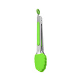 Maxbell 3xKitchen Tongs with Silicone Tips Food BBQ Cooking Utensil 7 inch Green