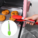 Maxbell 3xKitchen Tongs with Silicone Tips Food BBQ Cooking Utensil 7 inch Green