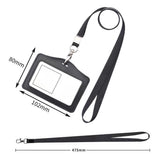 Maxbell 2xID Badge Holder with Neck Lanyard Multipurpose Badge Holder for Shop School