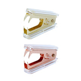 Maxbell 4xManual Stapler Transparent Acrylic for Bookbinding Document Office Supplies Rose Gold