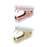Maxbell 3xManual Stapler Transparent Acrylic for Bookbinding Document Office Supplies Rose Gold