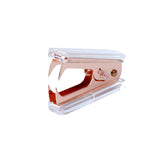 Maxbell 3xManual Stapler Transparent Acrylic for Bookbinding Document Office Supplies Rose Gold