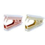 Maxbell 2xManual Stapler Transparent Acrylic for Bookbinding Document Office Supplies Rose Gold