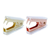 Maxbell 3xManual Stapler Transparent Acrylic for Bookbinding Document Office Supplies Rose Gold