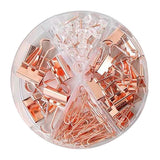 Maxbell 2x72x Binder Clips Kits Push Pins Paper Clips Map Tacks Portfolio for School Rose Gold