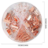 Maxbell 2x72x Binder Clips Kits Push Pins Paper Clips Map Tacks Portfolio for School Rose Gold