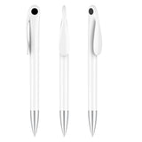 Maxbell 2xPlastic Ballpoint Pen 1.0mm Fineliner Continuous Ink Fashion for Draw Office Black Dot