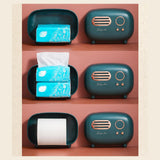 Maxbell 2x Radio Tissue Box Cover Napkin Storage Box for TV Cabinet Car Furnishings
