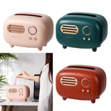 Maxbell 2x Radio Tissue Box Cover Napkin Storage Box for TV Cabinet Car Furnishings