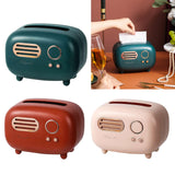 Maxbell 2x Radio Tissue Box Cover Napkin Storage Box for TV Cabinet Car Furnishings