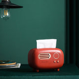 Maxbell 2x Radio Tissue Box Cover Napkin Storage Box for TV Cabinet Car Furnishings