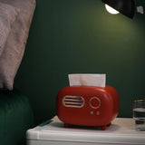 Maxbell 2x Radio Tissue Box Cover Napkin Storage Box for TV Cabinet Car Furnishings