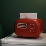 Maxbell 2x Radio Tissue Box Cover Napkin Storage Box for TV Cabinet Car Furnishings