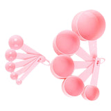 Maxbell 4x10x Measuring Spoons & Cups Coffee Scoops Teaspoon with Scale Pink