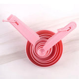 Maxbell 4x10x Measuring Spoons & Cups Coffee Scoops Teaspoon with Scale Pink