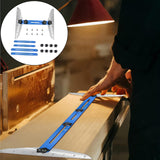 Maxbell Stair Treads Gauge Template Shelf Scribe Tools for Stairs Risers Blue