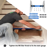 Maxbell Stair Treads Gauge Template Shelf Scribe Tools for Stairs Risers Blue