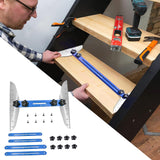 Maxbell Stair Treads Gauge Template Shelf Scribe Tools for Stairs Risers Blue