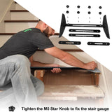 Maxbell Stair Treads Gauge Template Shelf Scribe Tools for Stairs Risers Black