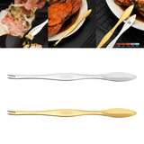 Maxbell 2xStainless Steel Crab Forks Dishwasher Safe Seafood Forks for Kitchen Gadgets Silver