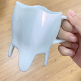 Maxbell 3x1x Dental Tooth Shaped Novelty Gift ABS Coffee Cup for Home Restaurant
