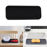 Maxbell 3xKitchen Organizer Tray Quick Drying Waterproof for Kitchen Makeup Shampoo Black